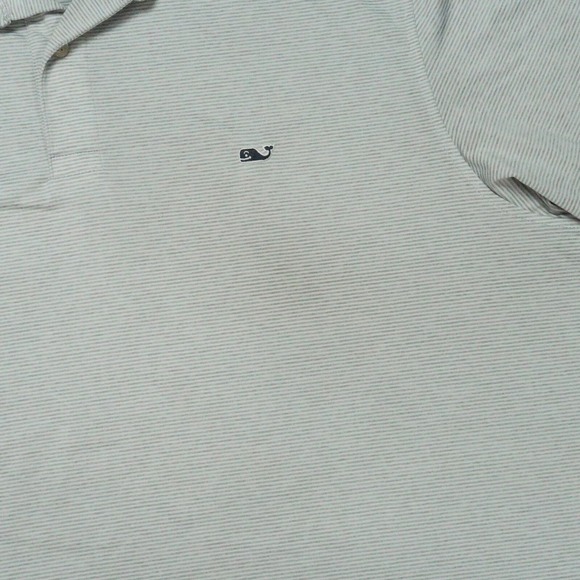 Vineyard Vines Shirt Mens Large Gray Performance Polo Striped Short Sleeve - Picture 8 of 8